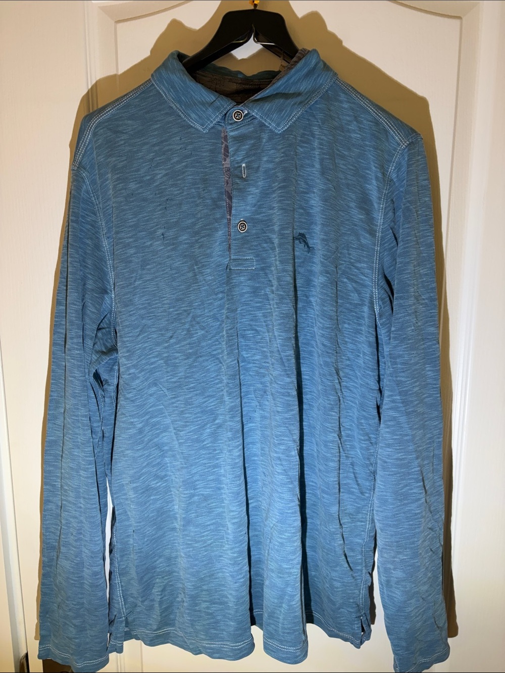 Tommy Bahama Men's Long-Sleeve Polo Shirt - Blue